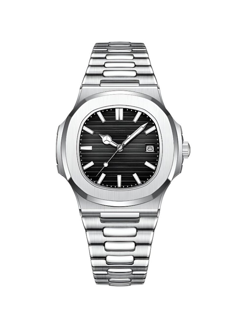 Men Quartz Movement Watch Waterproof Luminous Men's Watch, Stainless Steel